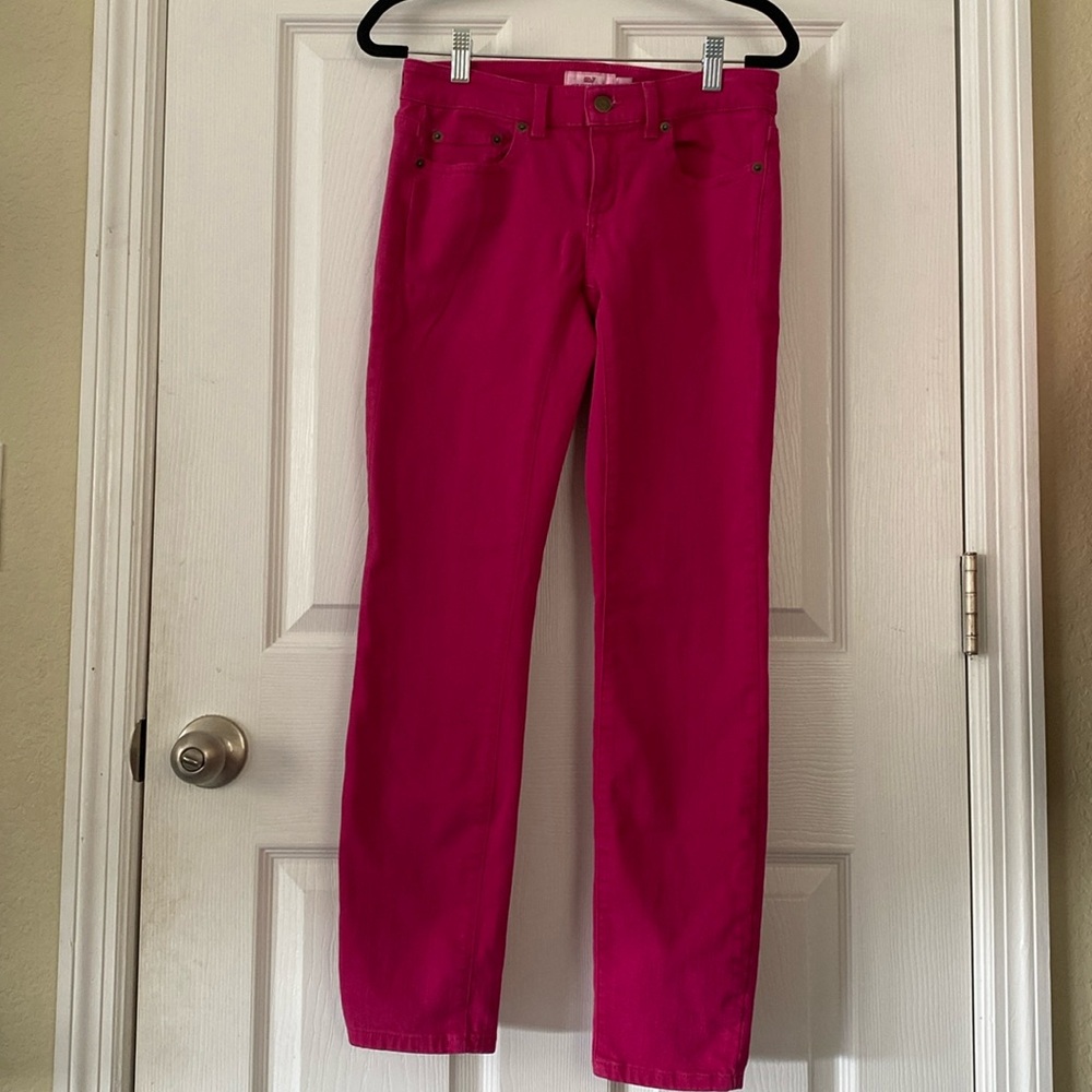 EUC Vineyard Vines Pink Skinny Jeans size 0
